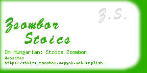 zsombor stoics business card